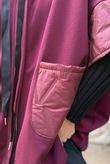 Soft Tech Jersey Puff Jacket Burgundy
